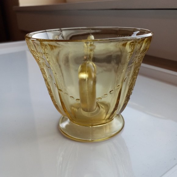 Vintage Federal Glass Recollection Madrid Amber Glass Dinner Plate Sugar Bowl - Picture 12 of 14